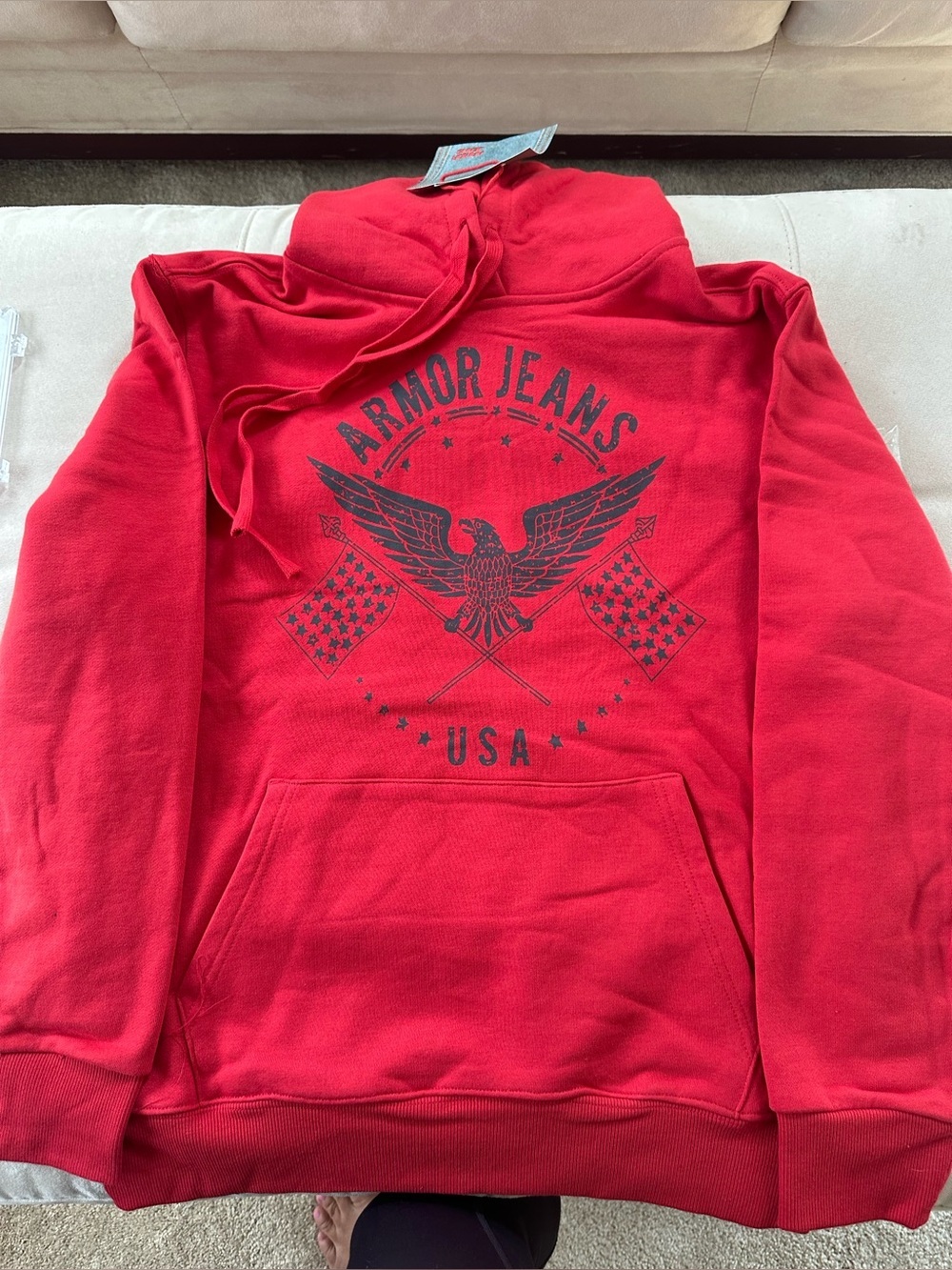 Armor Jeans Red Hoodie – Men’s Large – NWT - Size Large